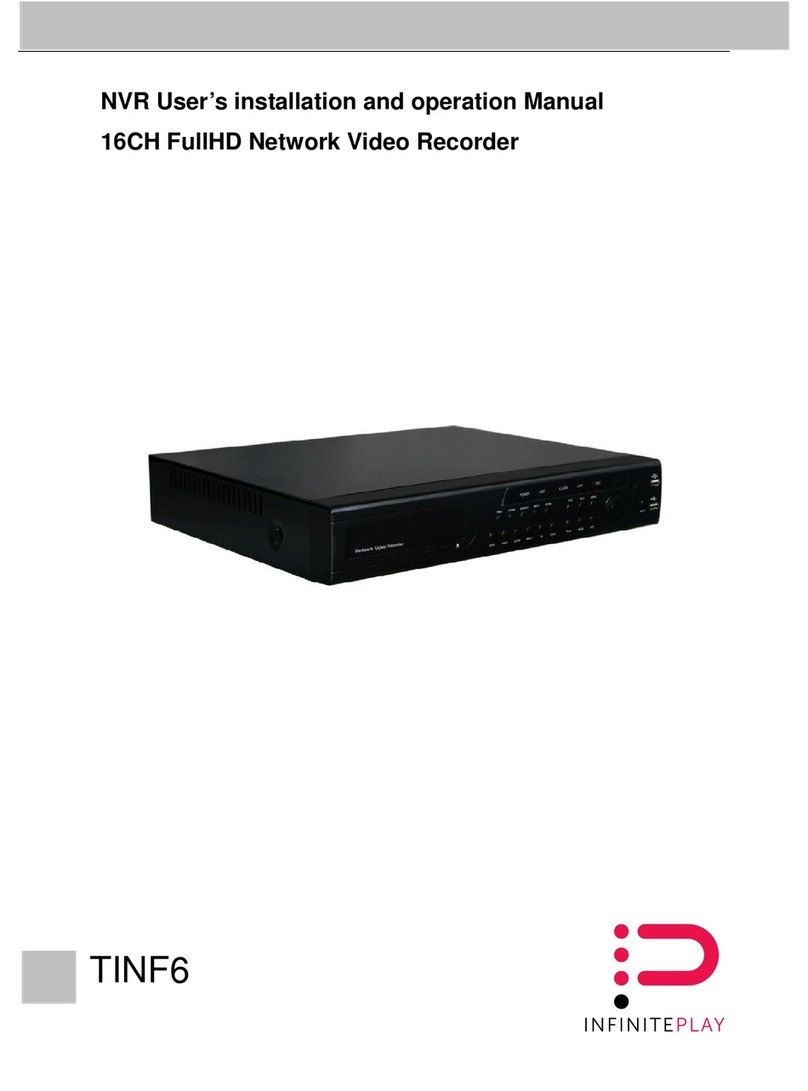 Infinite Play Series NVR User's installation and operation manual