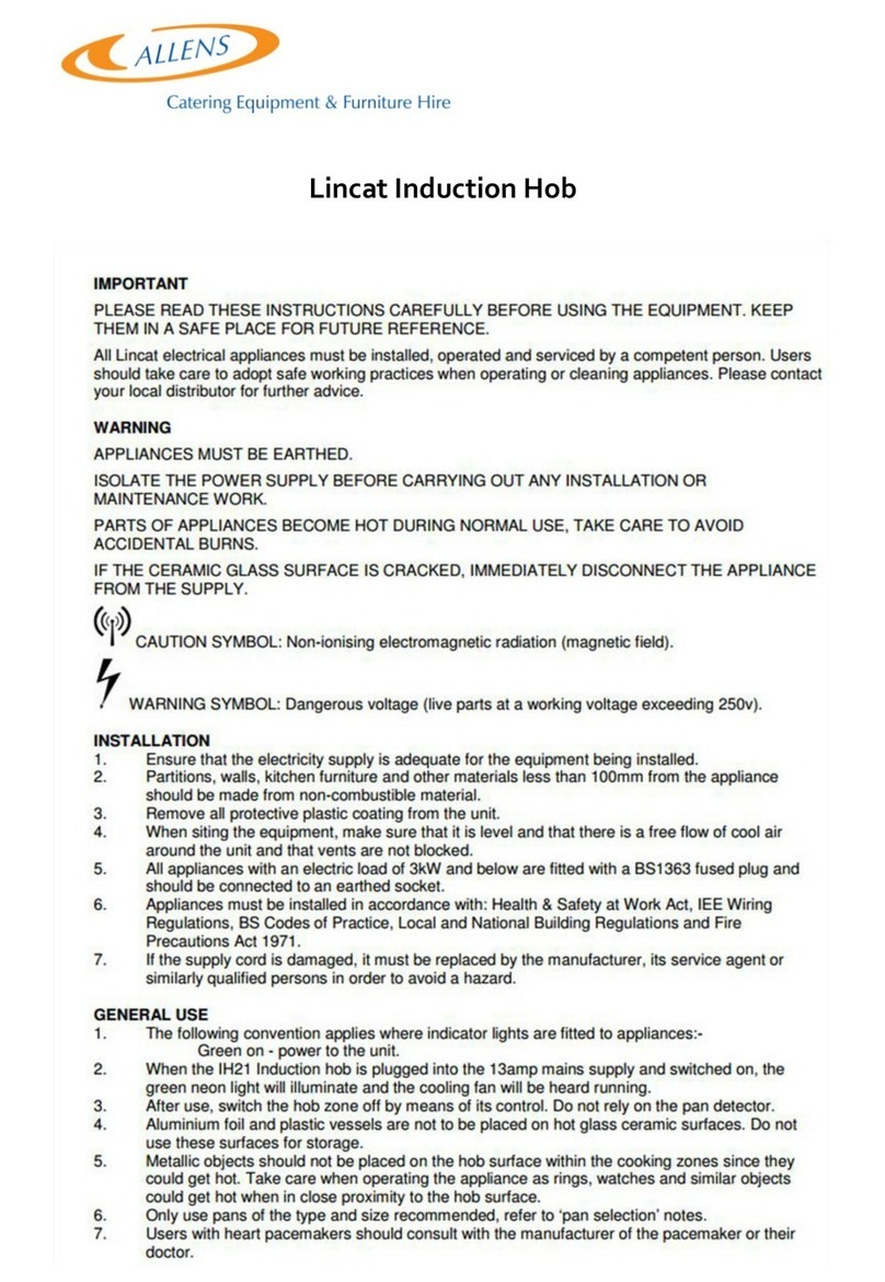 Lincat IH21 Installation and maintenance information
