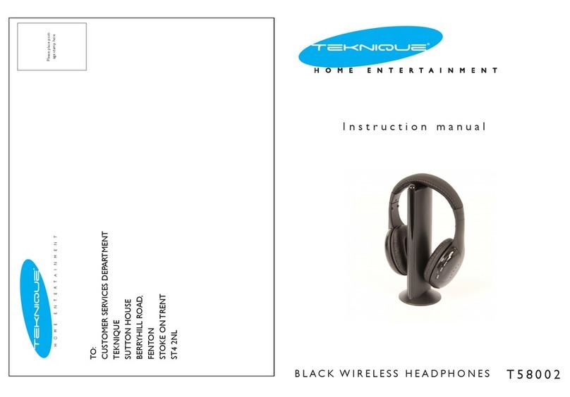Teknique T58002 instruction manual