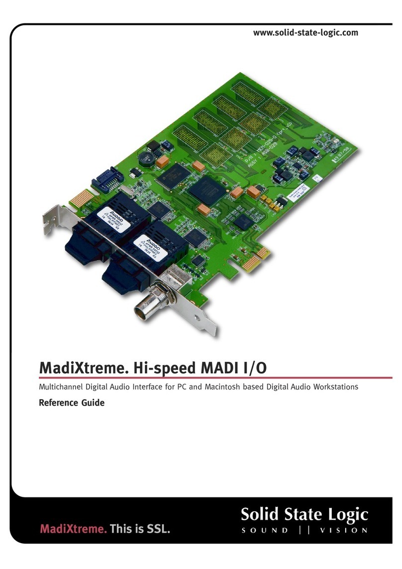 Solid State Logic MadiXtreme. Hi-speed MADI I/O User manual