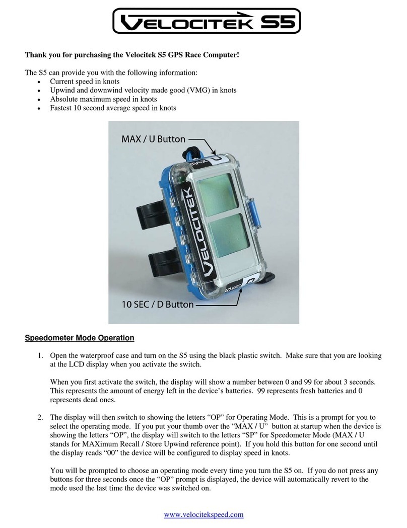 Velocitek S5 User manual