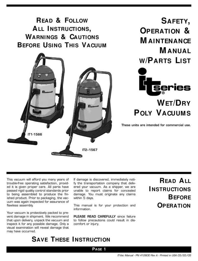 MasterCraft IT1-1566 Safety, operation & maintenance manual