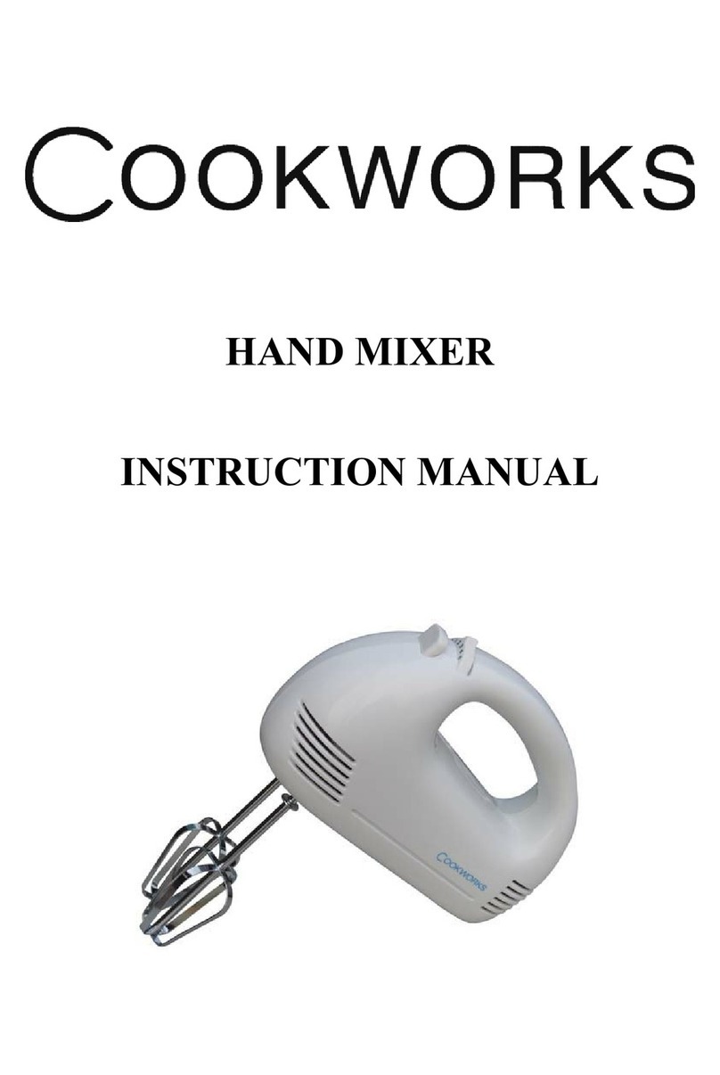 Cookworks HAND MIXER instruction manual