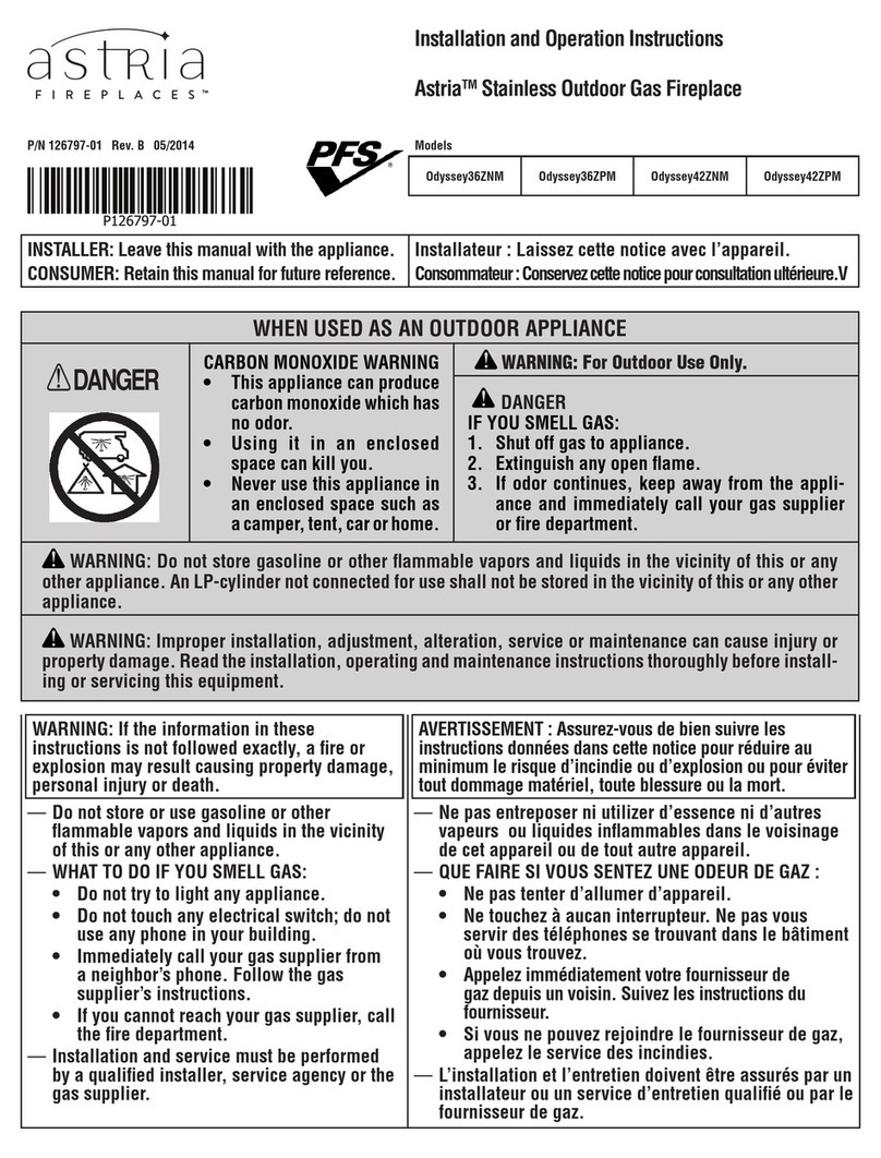Astria Odyssey36ZNM Installation and operation instructions