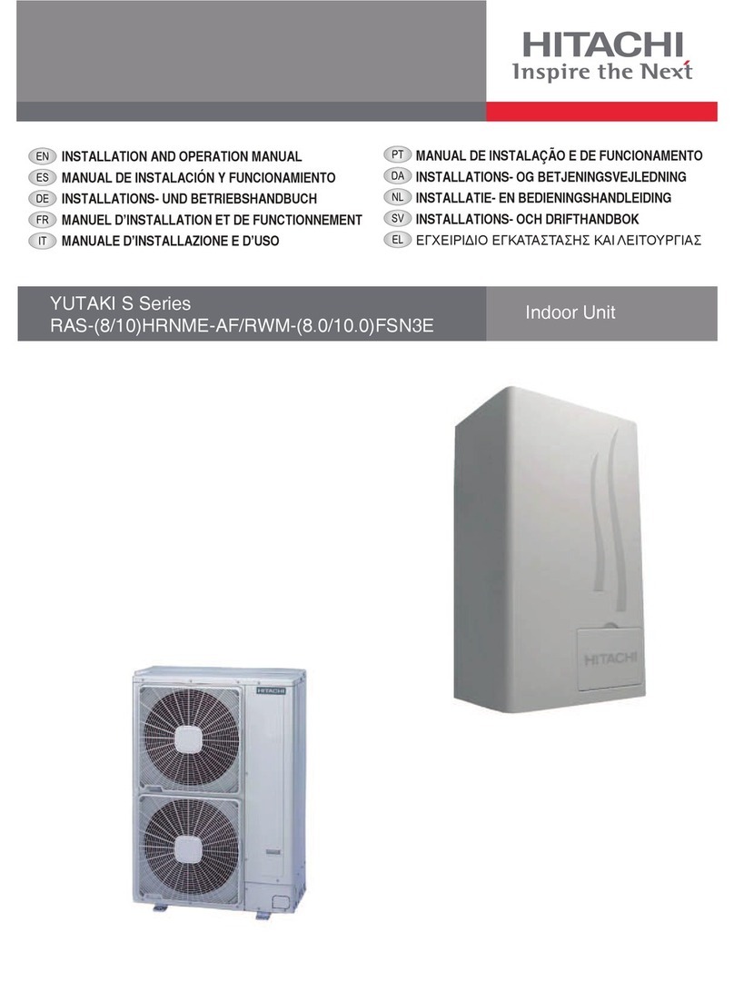 Hitachi YUTAKI S Series Installation and operation manual