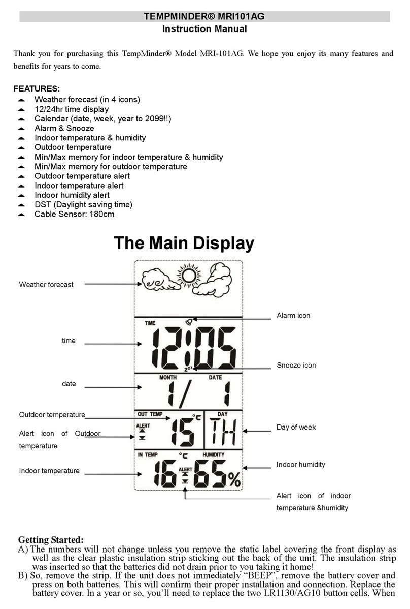 TempMinder MRI-101AG instruction manual