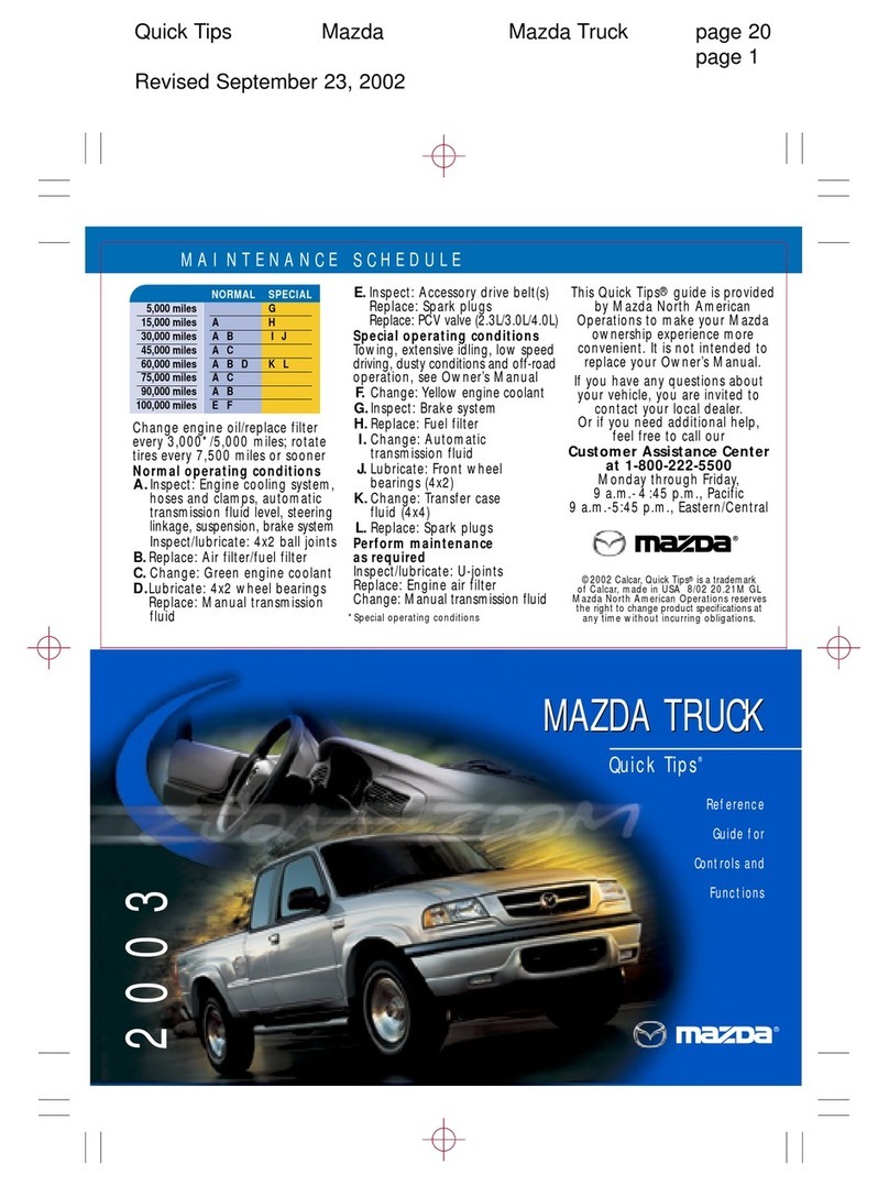 Mazda TRUCK Quick tips
