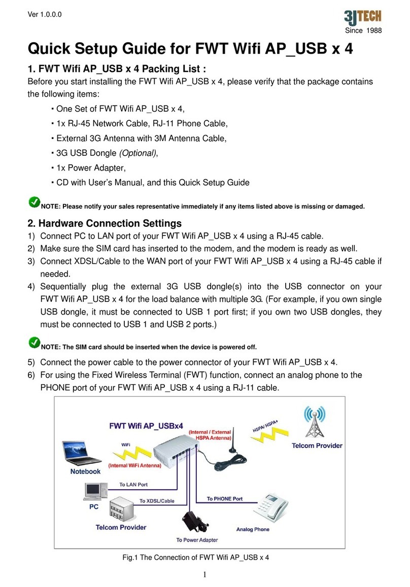 3Jtech FWT Wifi AP Quick setup guide