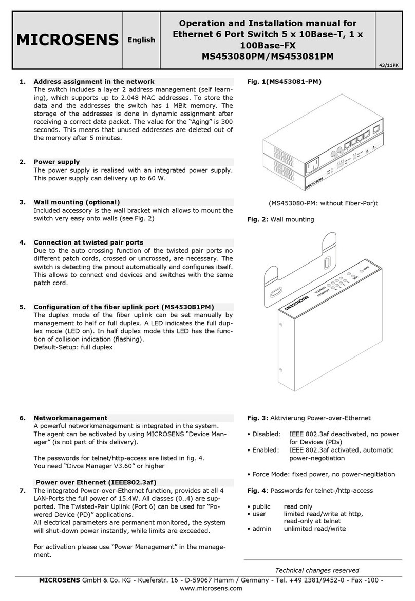 Microsens MS453080PM Specification sheet