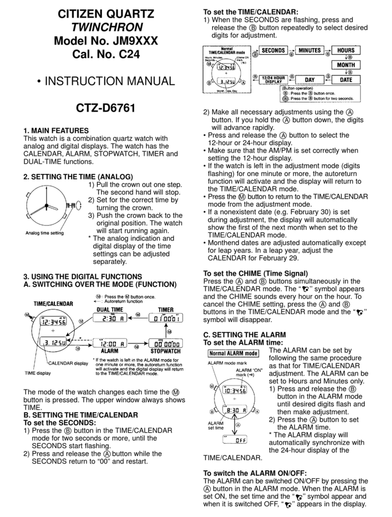 Citizen CTZ-D6761 User manual Citizen CTZ-D6761 User manual