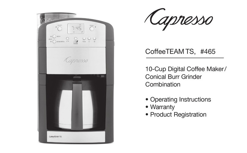 Capresso CoffeeTEAM TS 465 operating instructions