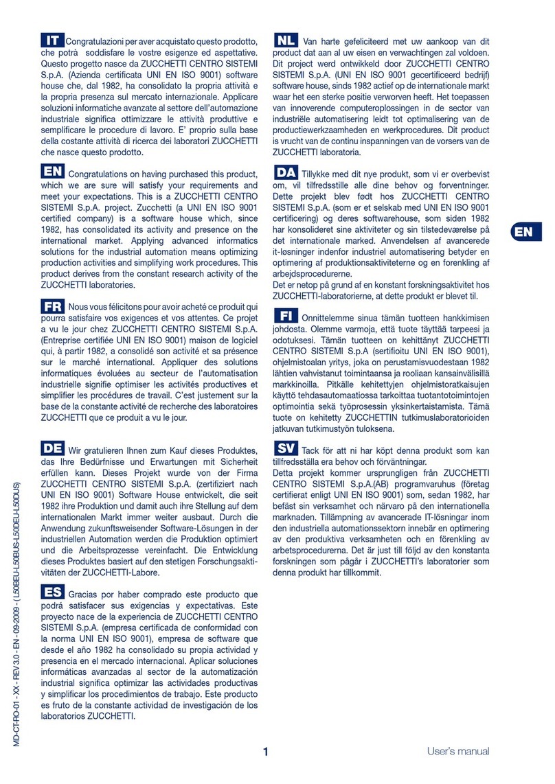 ZUCCHETTI L50BEU User manual