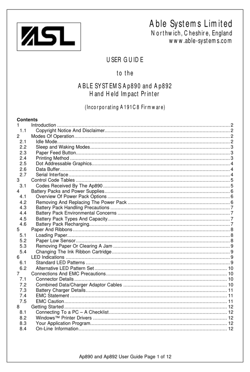 ABLE Systems Ap890 User manual
