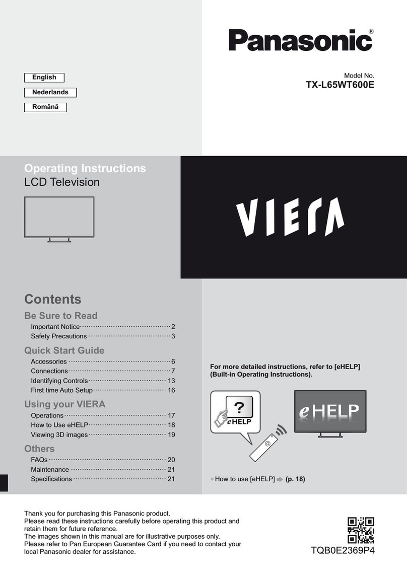 Panasonic Viera TX-L65WT600E User manual