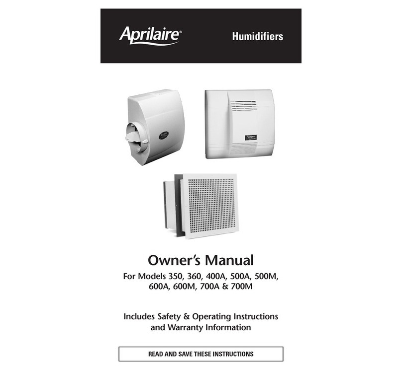 Aprilaire 360 owner's manual