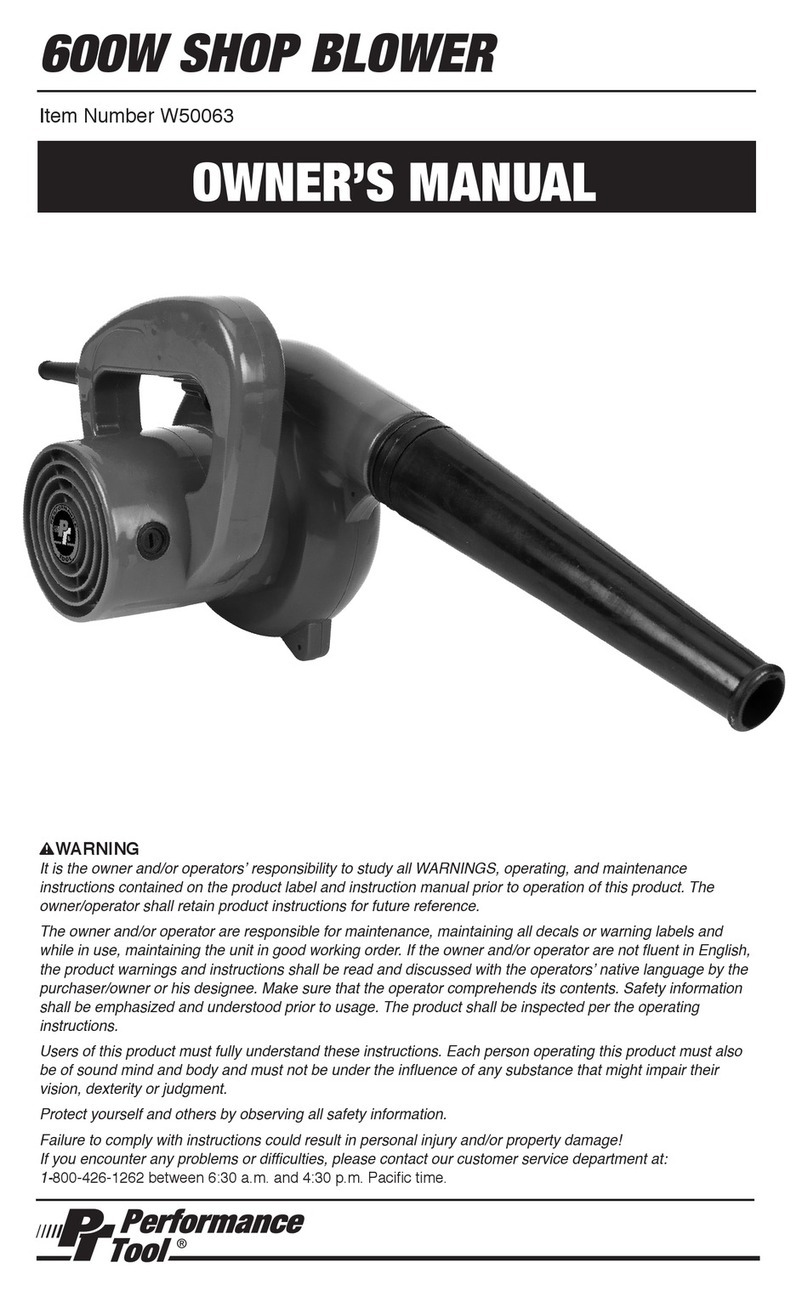 Performance Tool W50063 owner's manual