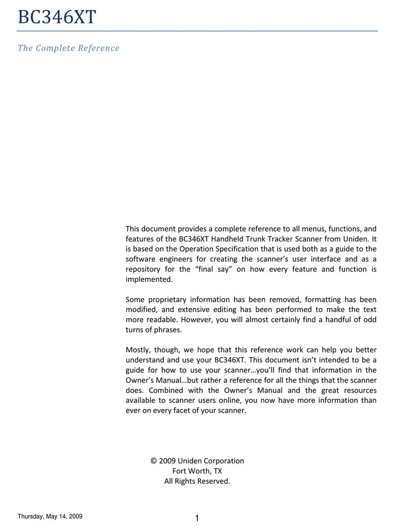 Uniden BC346XT user manual