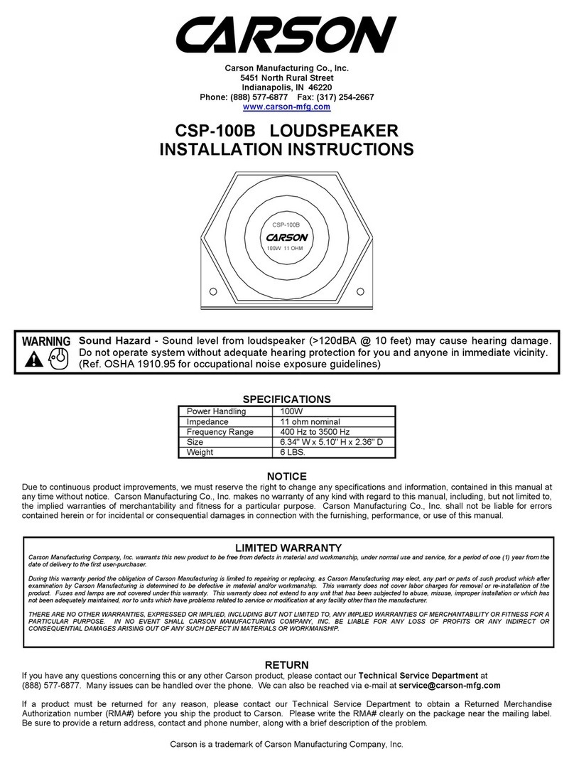 Carson CSP-100B installation instructions
