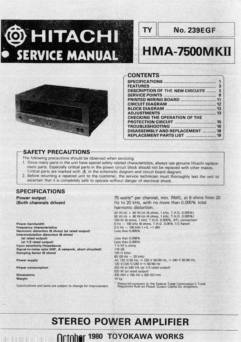 Hitachi HMA-750 MK2 Service manual