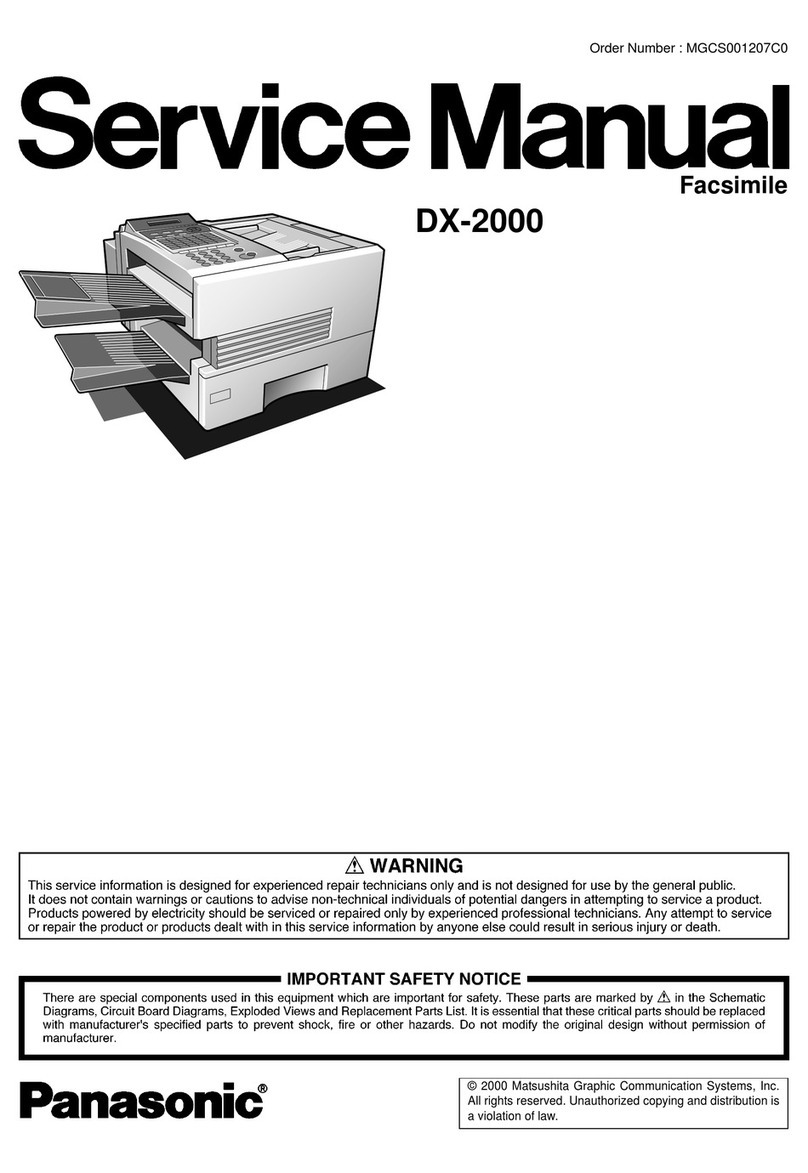 Panasonic Panafax DX-2000 Service manual