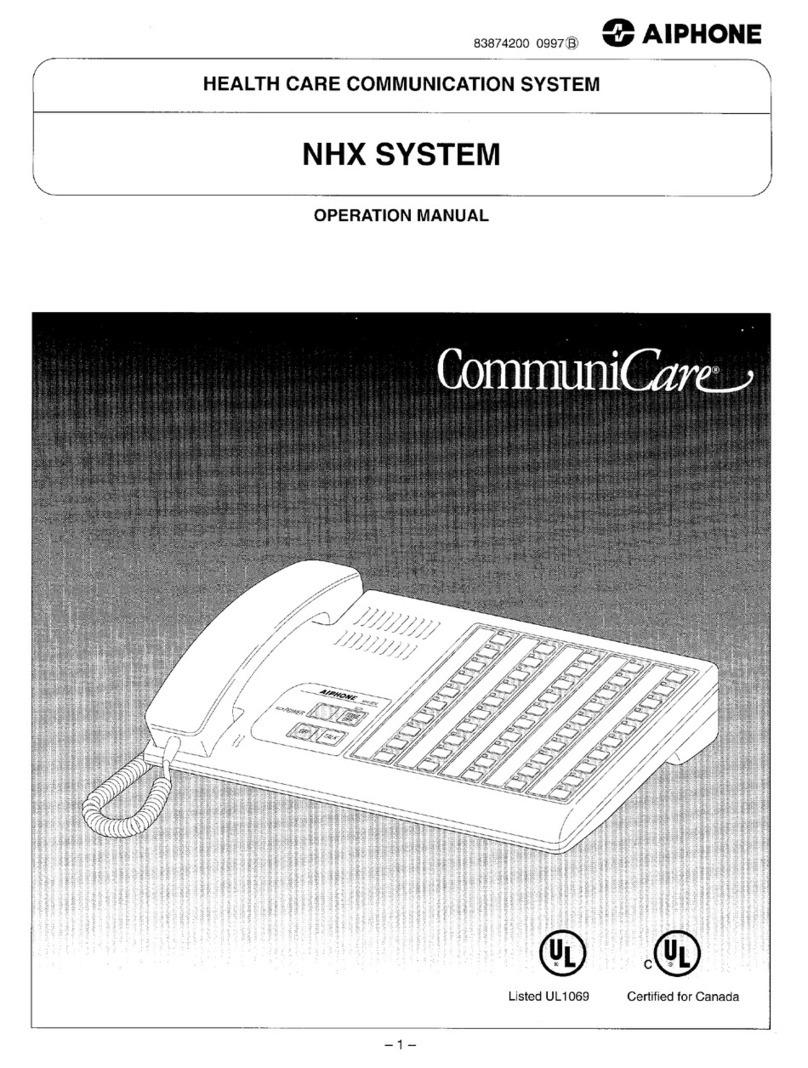 Aiphone NHX System User manual