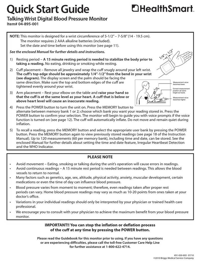 HealthSmart 04-895-001 User manual