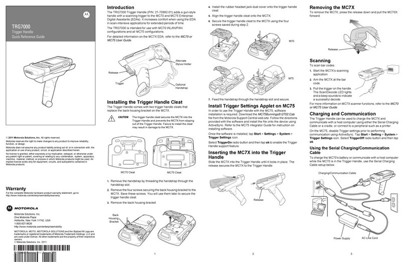 Motorola TRG7000 User manual