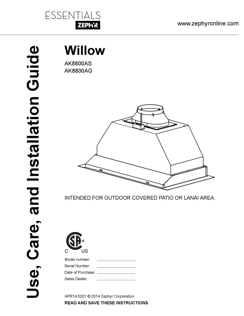 Zephyr Willow AK8800AS Installation guide