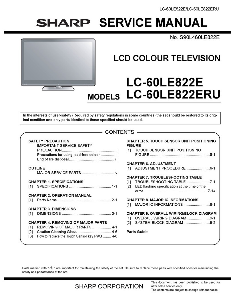 Sharp LC-60LE822E User manual