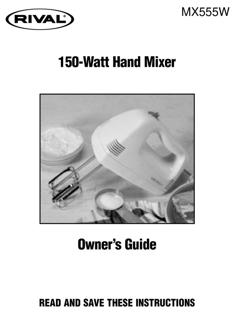 Rival MX555W owner's guide