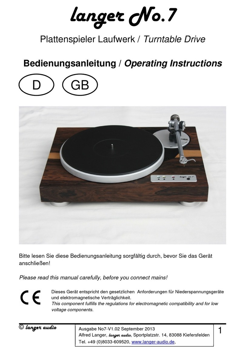Langer No.7 operating instructions