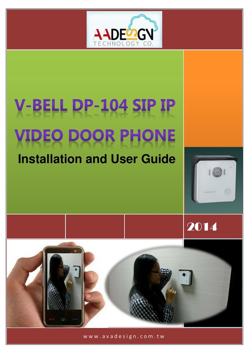 Avadesign V-Bell DP-104 SIP IP Installation and user guide