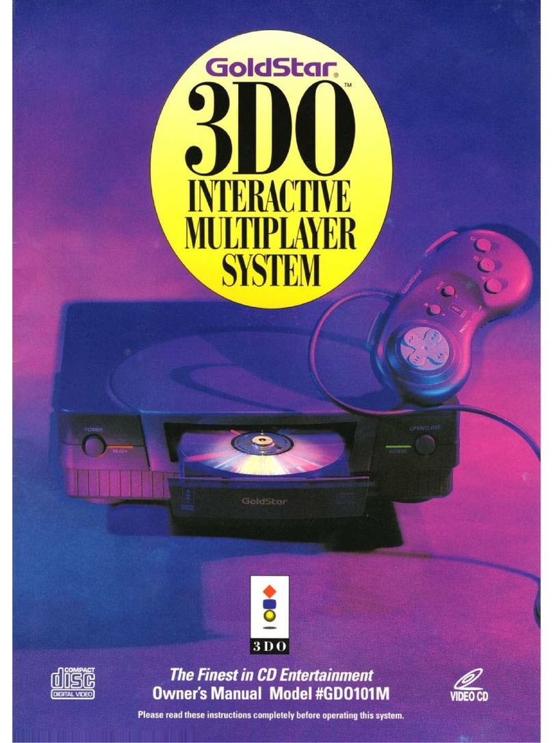 Goldstar 3DO DGO101M owner's manual