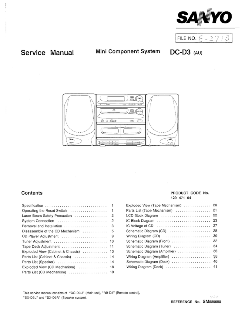 Sanyo DC-D3 User manual Sanyo DC-D3 User manual