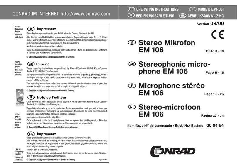 Conrad EM 106 operating instructions