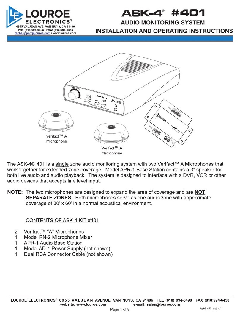 Louroe Electronics ASK-4 #401 User manual