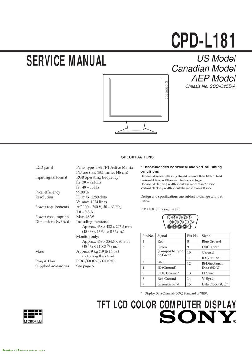 Sony Multiscan CPD-L181 User manual