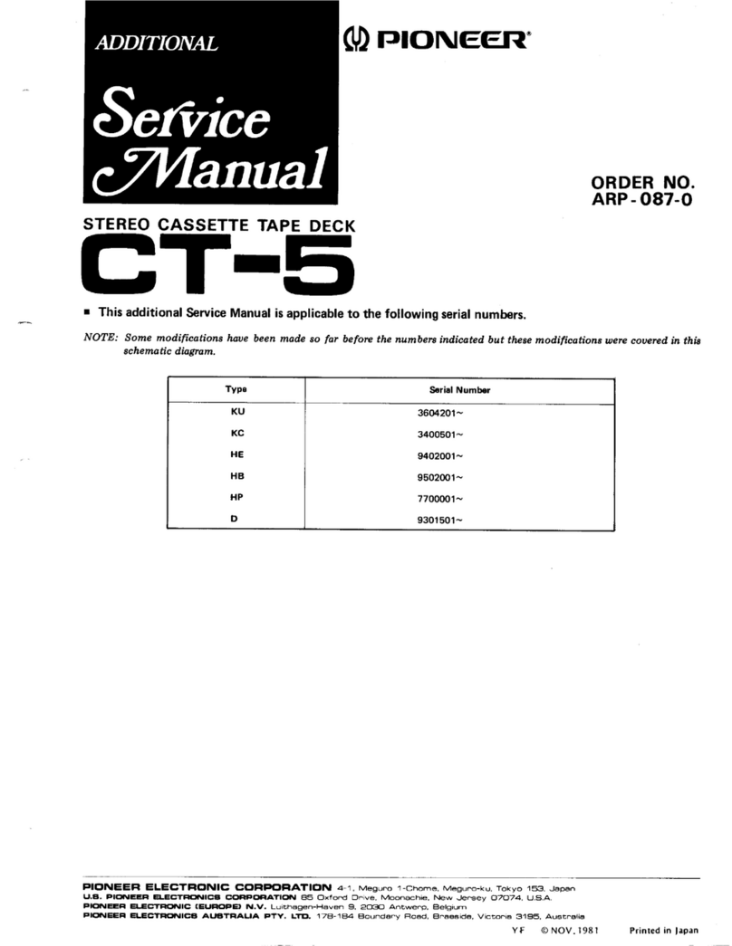 Pioneer CT-5 Service manual