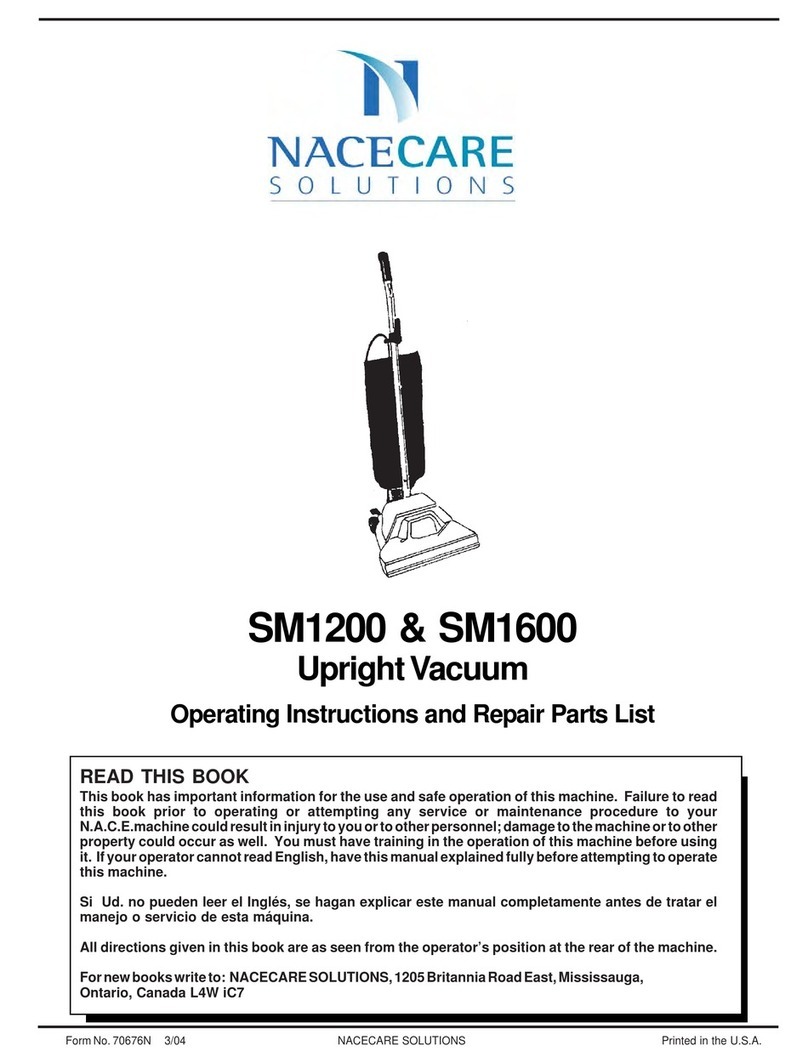 Nacecare SM1200 Operating instructions and repair parts list