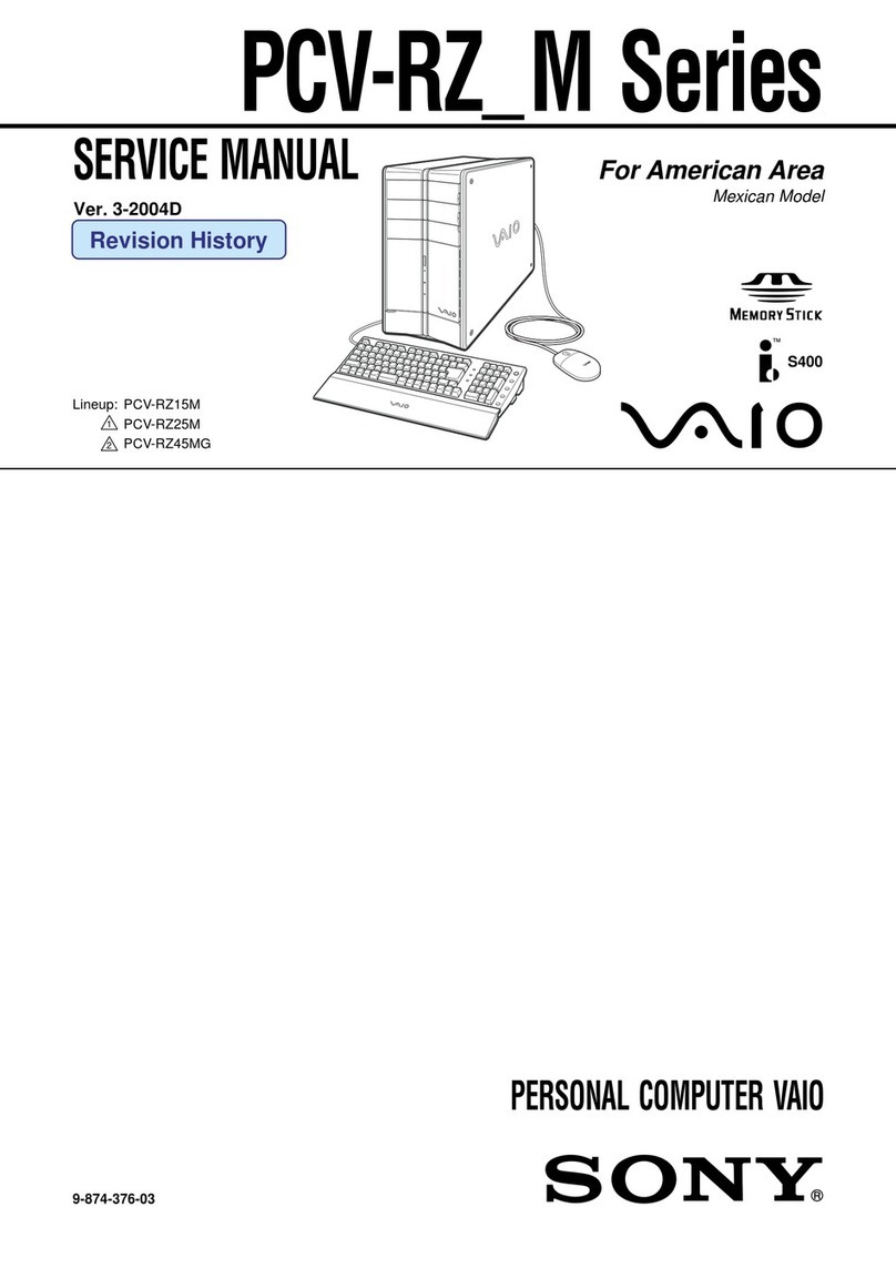 Sony PCV-RZ-M Series VAIO User manual