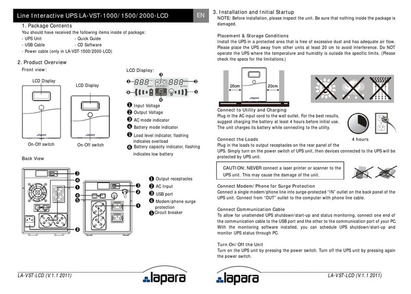 lapara LA-VST-1000-LCD user guide