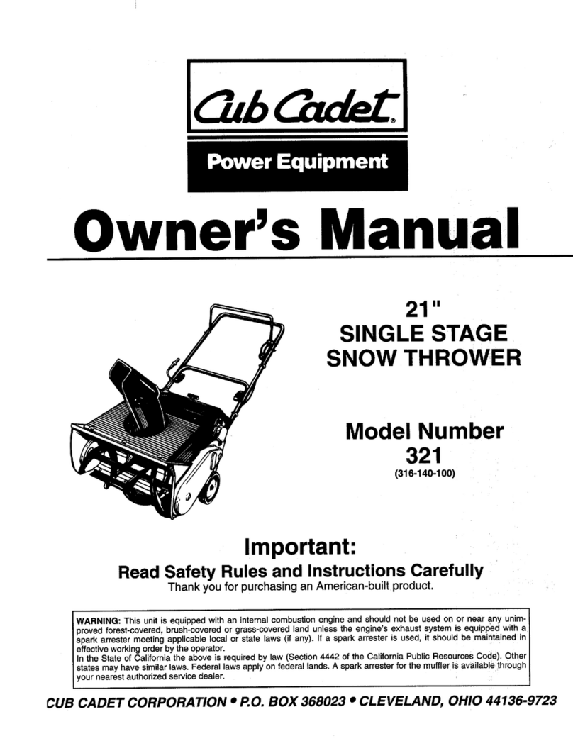 Cub Cadet 321 User manual