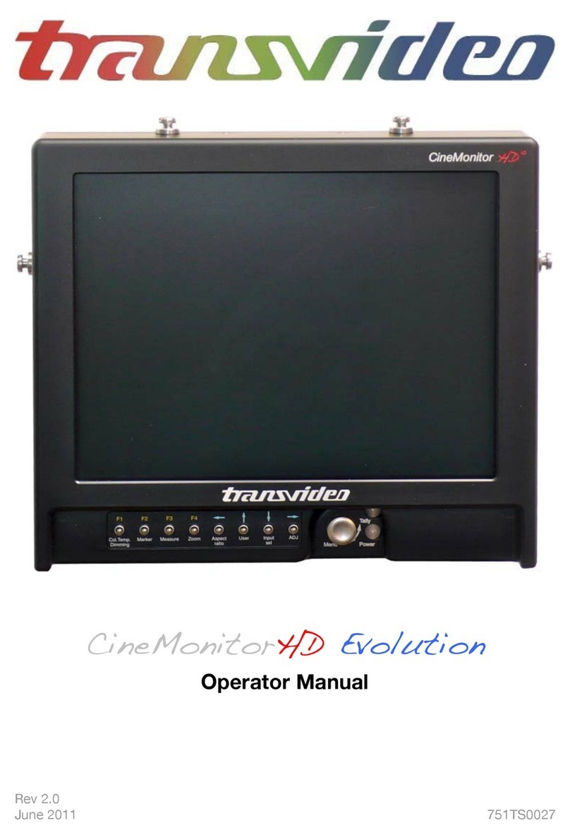 Transvideo CineMonitorHD6 SBL Evolution Operator's manual