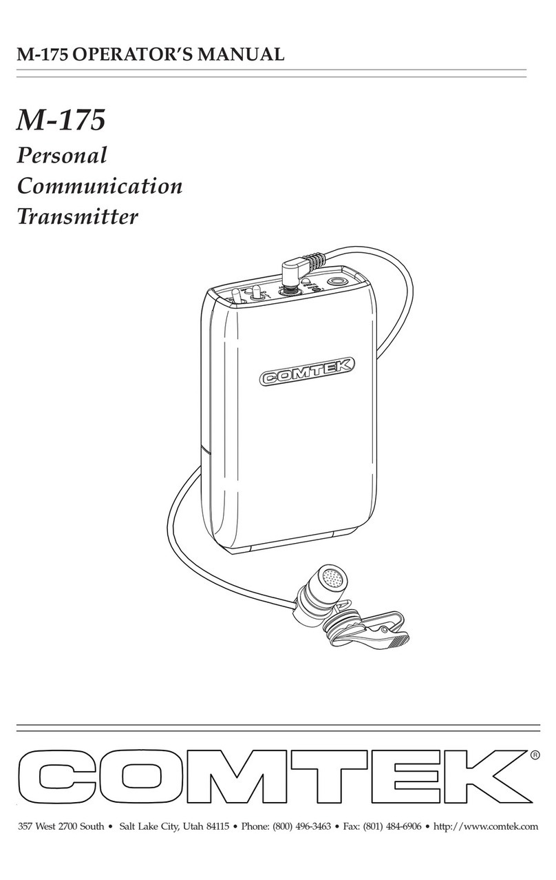 Comtek M-175 User manual