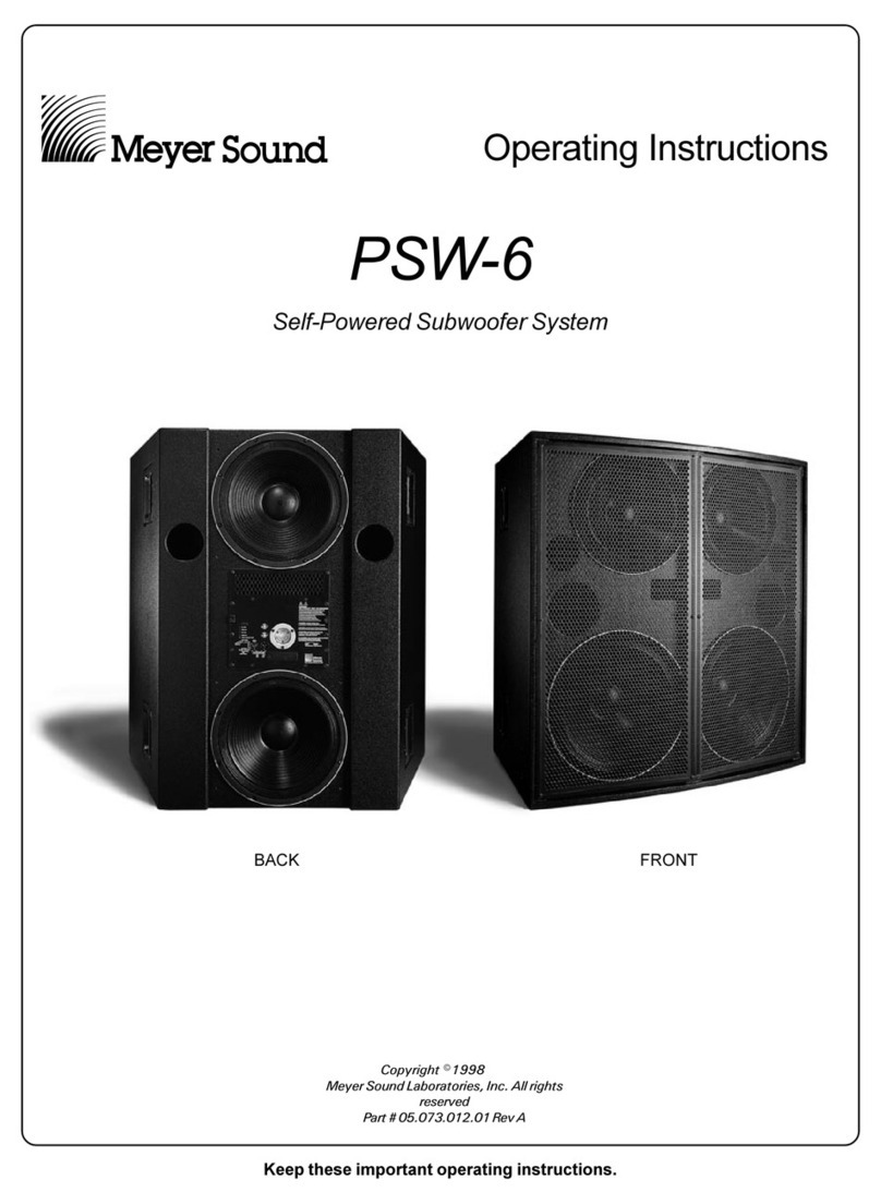 Meyer Sound PSW-6 operating instructions