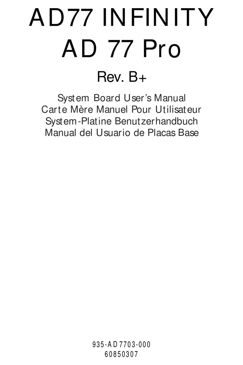 DFI AD77 INFINITY User manual