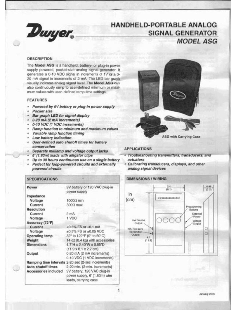 Dwyer Instruments ASG User manual