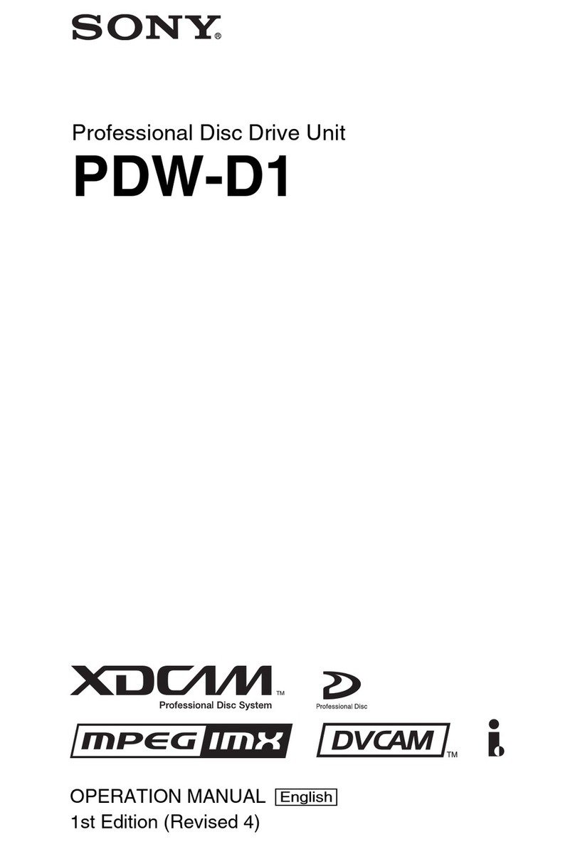 Sony PDW-1 User manual