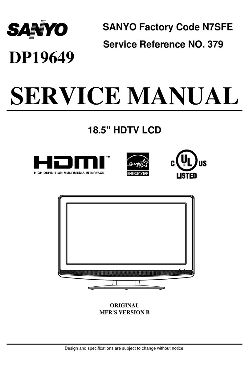 Sanyo DP19649 - 720p 18.5" LCD HDTV User manual Sanyo DP19649 - 720p 18.5" LCD HDTV User manual