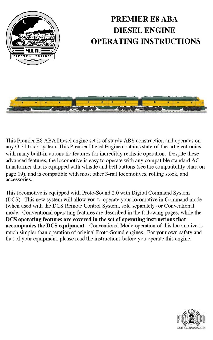 M.T.H. PREMIER E8 ABA DIESEL ENGINE operating instructions M.T.H. PREMIER E8 ABA DIESEL ENGINE operating instructions